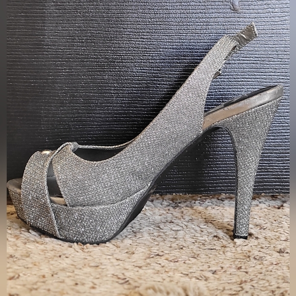Guess - Glitter Ankle Strap Heels - Picture 2 of 6